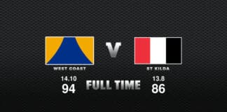 FULL TIME: West Coast vs St Kilda - Round 19, 2021