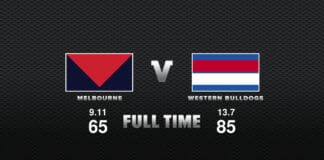 FULL TIME: Melbourne vs Bulldogs - Round 19, 2021