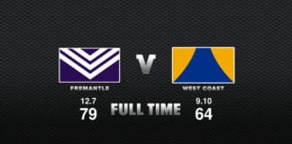FULL TIME: Fremantle vs West Coast - Round 22, 2021