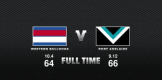 FULL TIME: Bulldogs vs Port Adelaide - Round 23, 2021