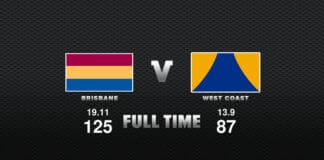 FULL TIME: Brisbane vs West Coast - Round 23, 2021