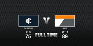 FULL TIME: Carlton vs GWS - Round 23, 2021