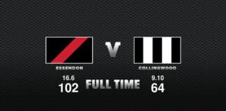 FULL TIME: Essendon vs Collingwood - Round 23, 2021