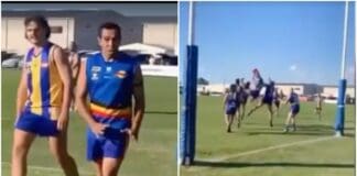 WATCH: Betts winds back the clock with local footy screamer