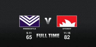 FULL TIME: Fremantle vs Sydney - Round 18, 2022