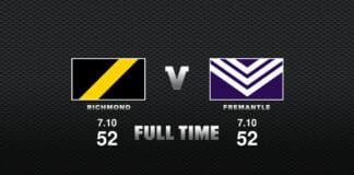 FULL TIME: Richmond vs Fremantle - Round 19, 2022