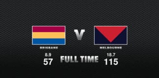 FULL TIME: Brisbane vs Melbourne - Round 23, 2022