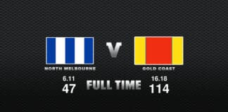 FULL TIME: North Melbourne vs Gold Coast - Round 23, 2022