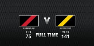 FULL TIME: Essendon vs Richmond - Round 23, 2022