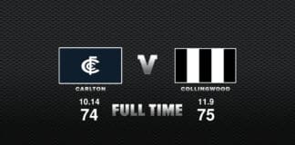 FULL TIME: Carlton vs Collingwood - Round 23, 2022