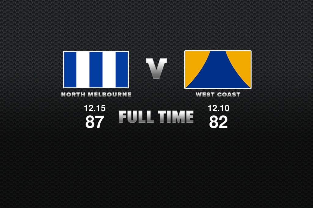 FULL TIME North Melbourne vs West Coast Round 1, 2023 AFL News