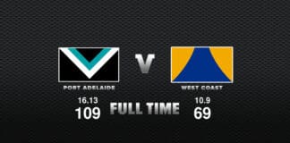FULL TIME: Port Adelaide vs West Coast - Round 6, 2023