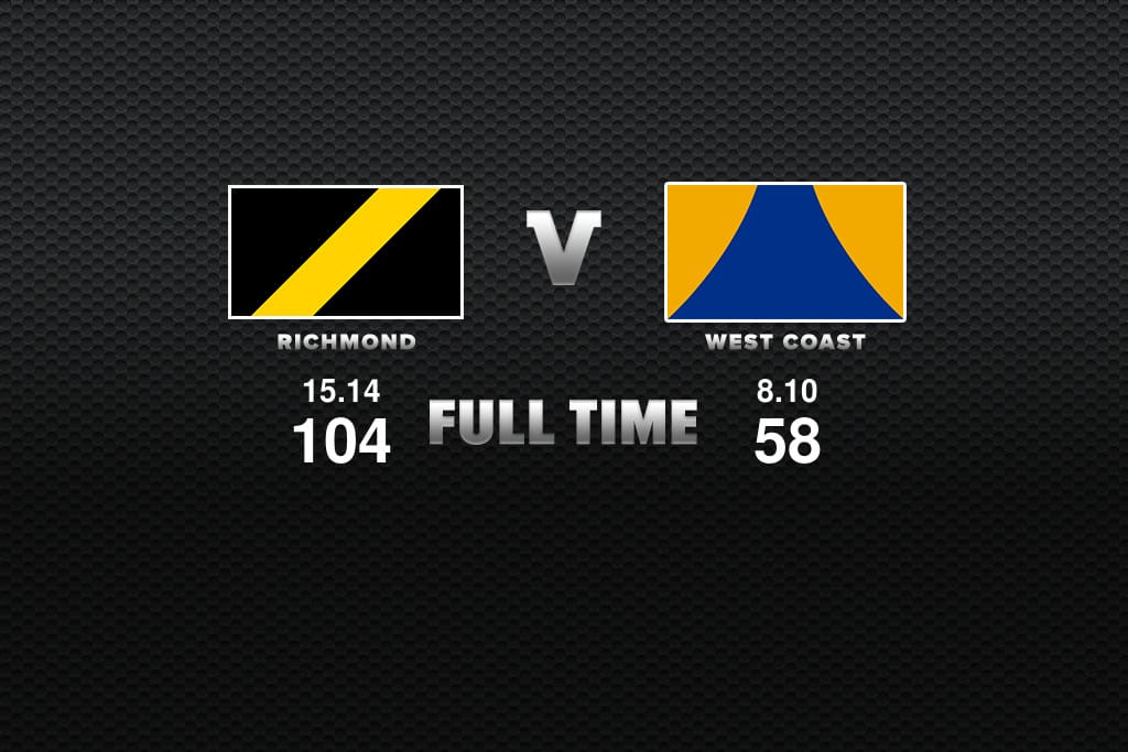 FULL TIME Richmond vs West Coast Round 8, 2023 AFL News Zero Hanger