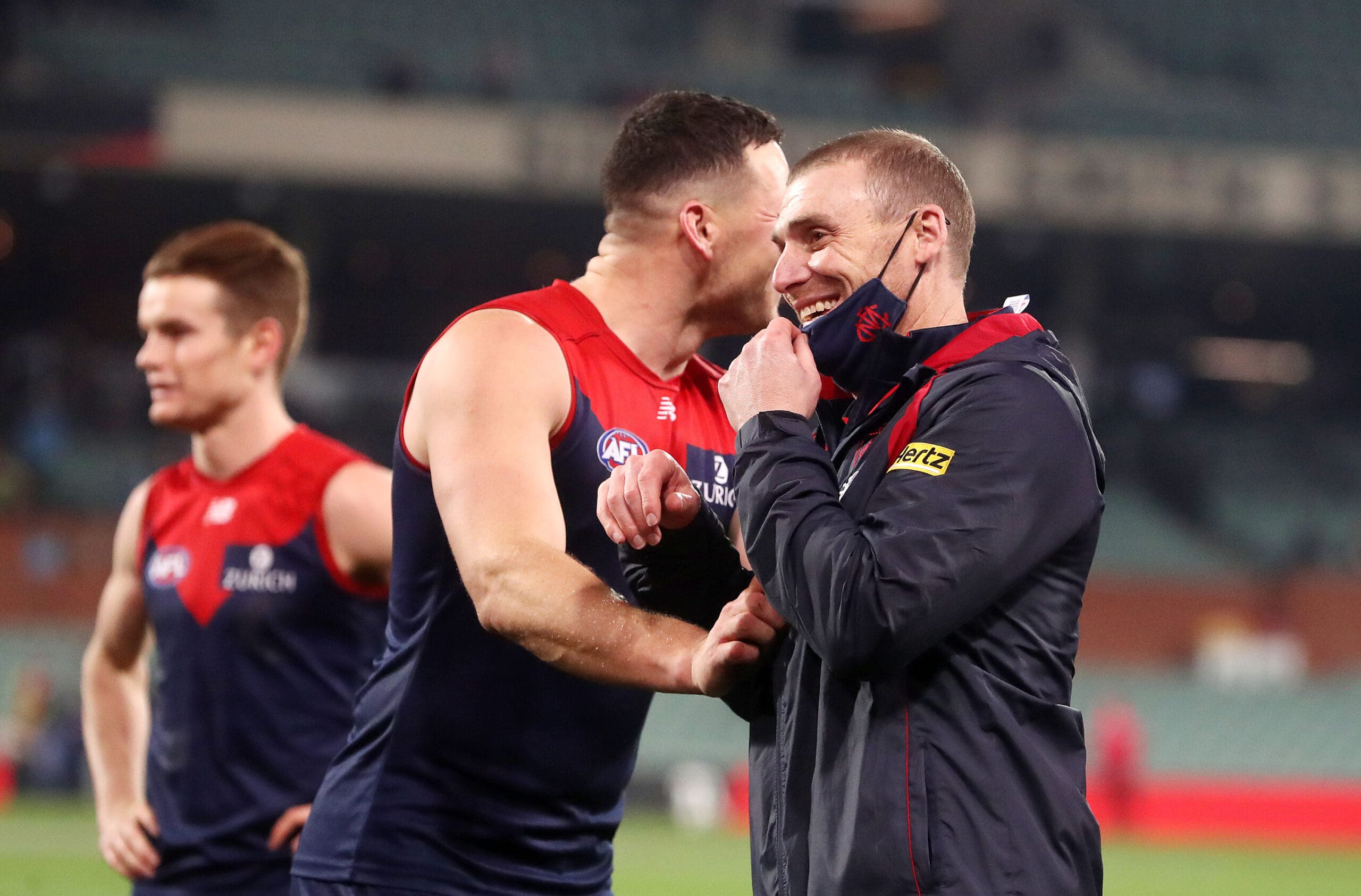 Melbourne coach Simon Goodwin denies Steven May "cheat" calls, weighs in on defender's availability