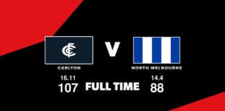 FULL TIME: Carlton vs North Melbourne - Round 19, 2024