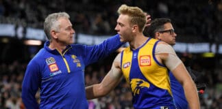 West Coast captain's emphatic defence of coach following Hawthorn smashing, sets eyes for Melbourne bout