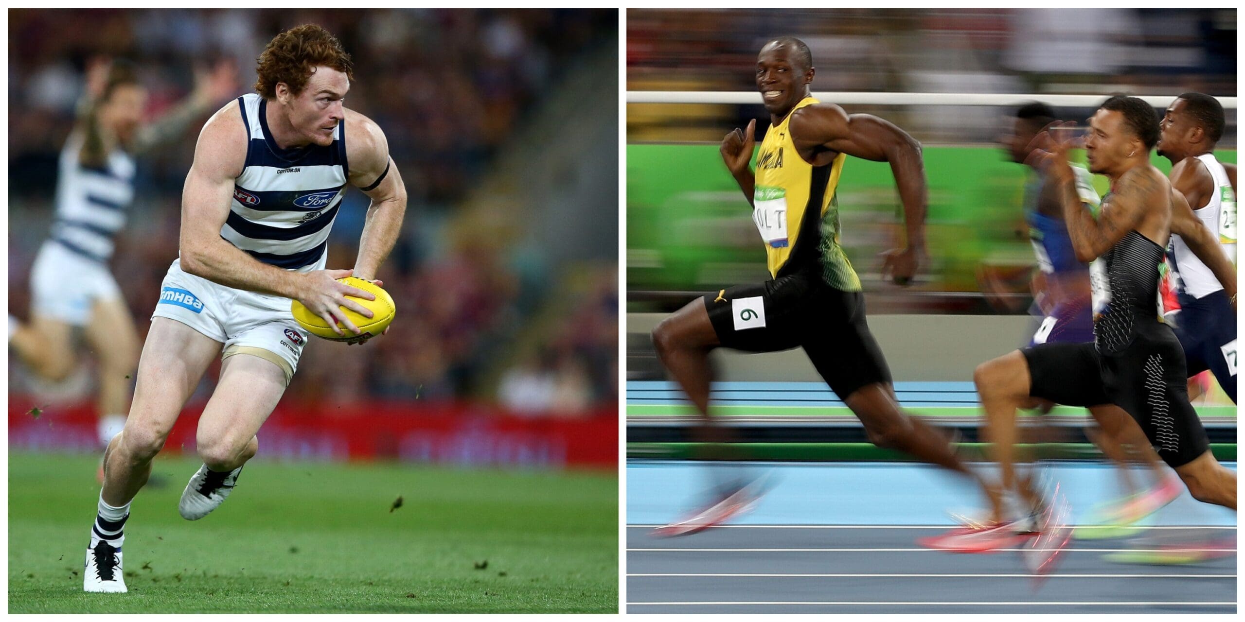 Afl Speed How the AFL's quickest players compare to the speed of Olympic greats ...