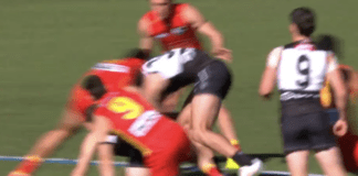 AFL MRO: Gold Coast midfielder facing nervous wait for high collision that leaves opponent with concussion