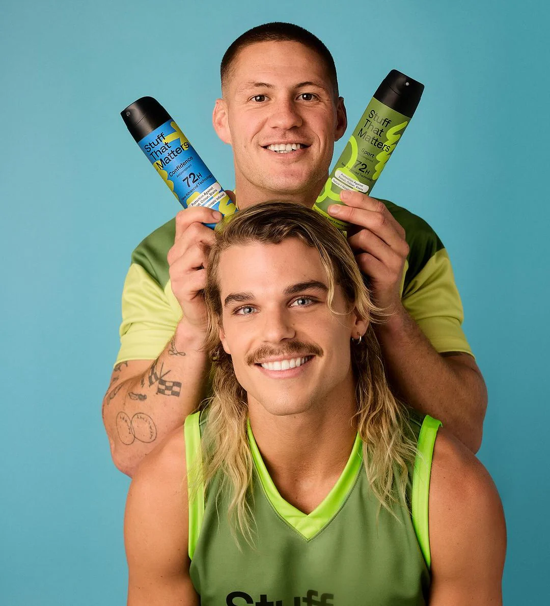 Bailey Smith and Kalyn Ponga for Stuff That Matters. Credit: Stuff That Matters