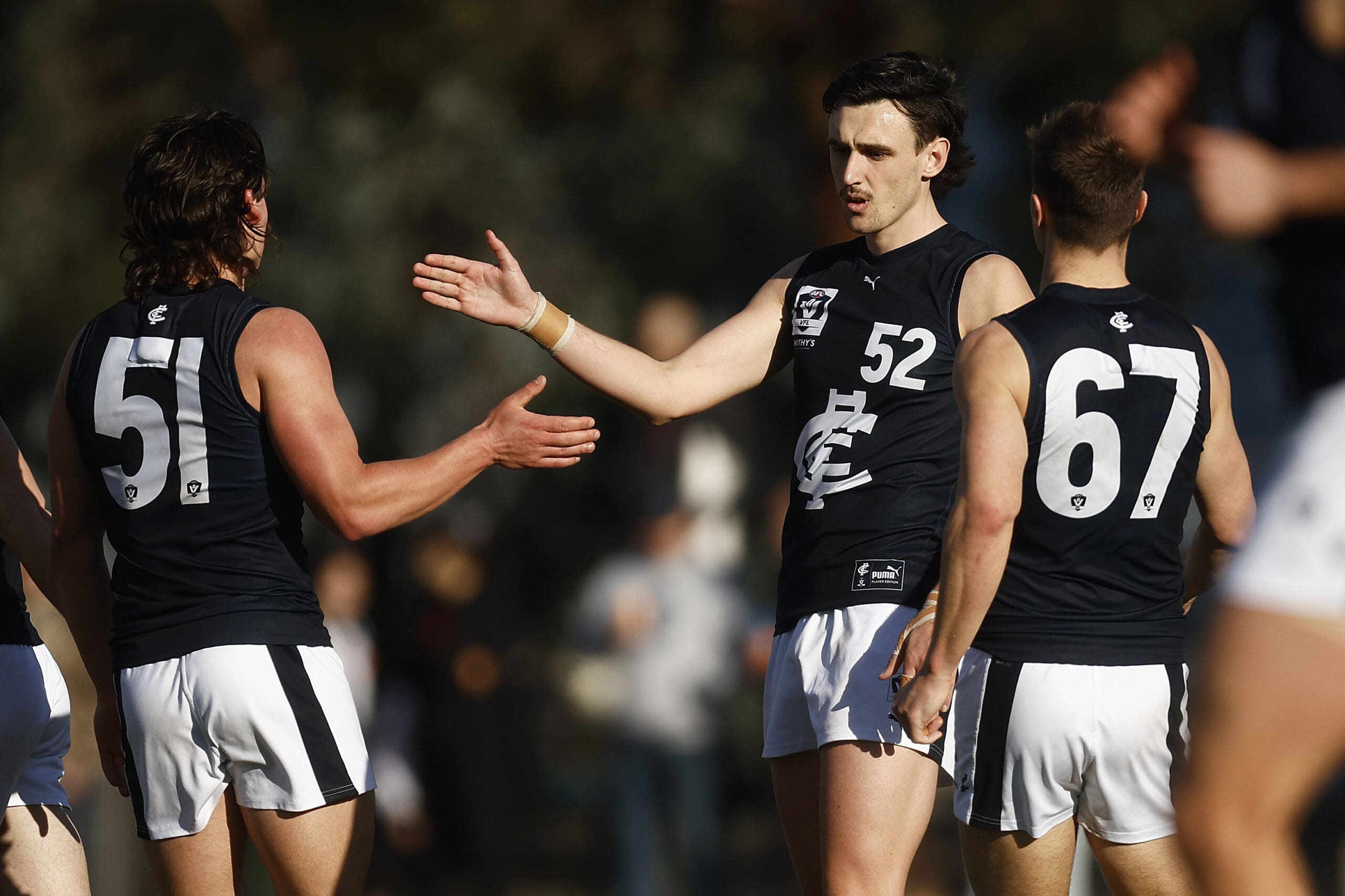 Carlton young gun's big day creates three-way race for VFL's top goalkicking crown ahead of final round