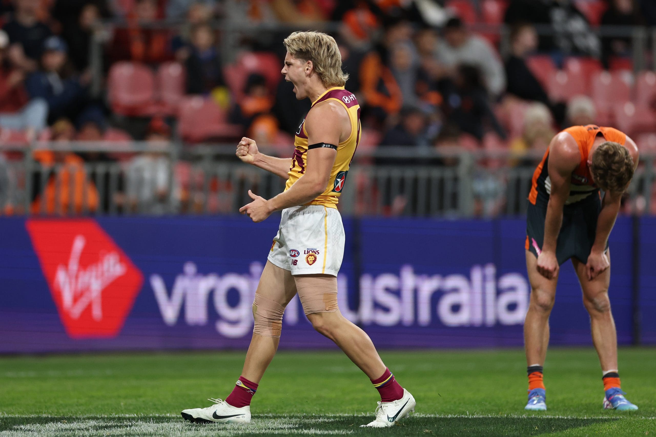 Daniher double caps off historic Brisbane comeback to sink GWS in semi-final