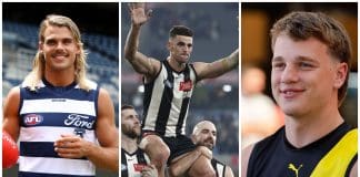 Which AFL teams enter the 2025 season with the oldest and youngest lists?