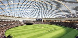 Building the stadium was a condition of the government's deal with the AFL for a state team. (Supplied: Tasmanian government)