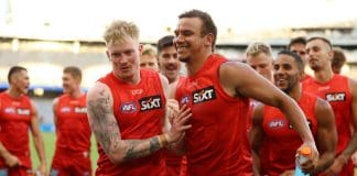 PERTH, AUSTRALIA - MARCH 16: during the 2025 AFL Round 01 match between the West Coast Eagles and the Gold Coast Suns at Optus Stadium on March 16, 2025 in Perth, Australia. (Photo by Janelle St Pierre/AFL Photos via Getty Images)