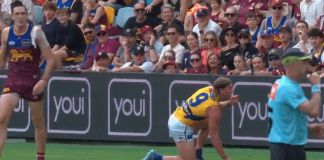 West Coast youngster punished for Brisbane gesture