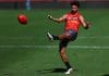 GOLD COAST, AUSTRALIA - JULY 24: Malcolm Rosas during a Gold Coast Suns training session on July 24, 2025 in Gold Coast, Australia. (Photo by Chris Hyde/AFL Photos/via Getty Images)