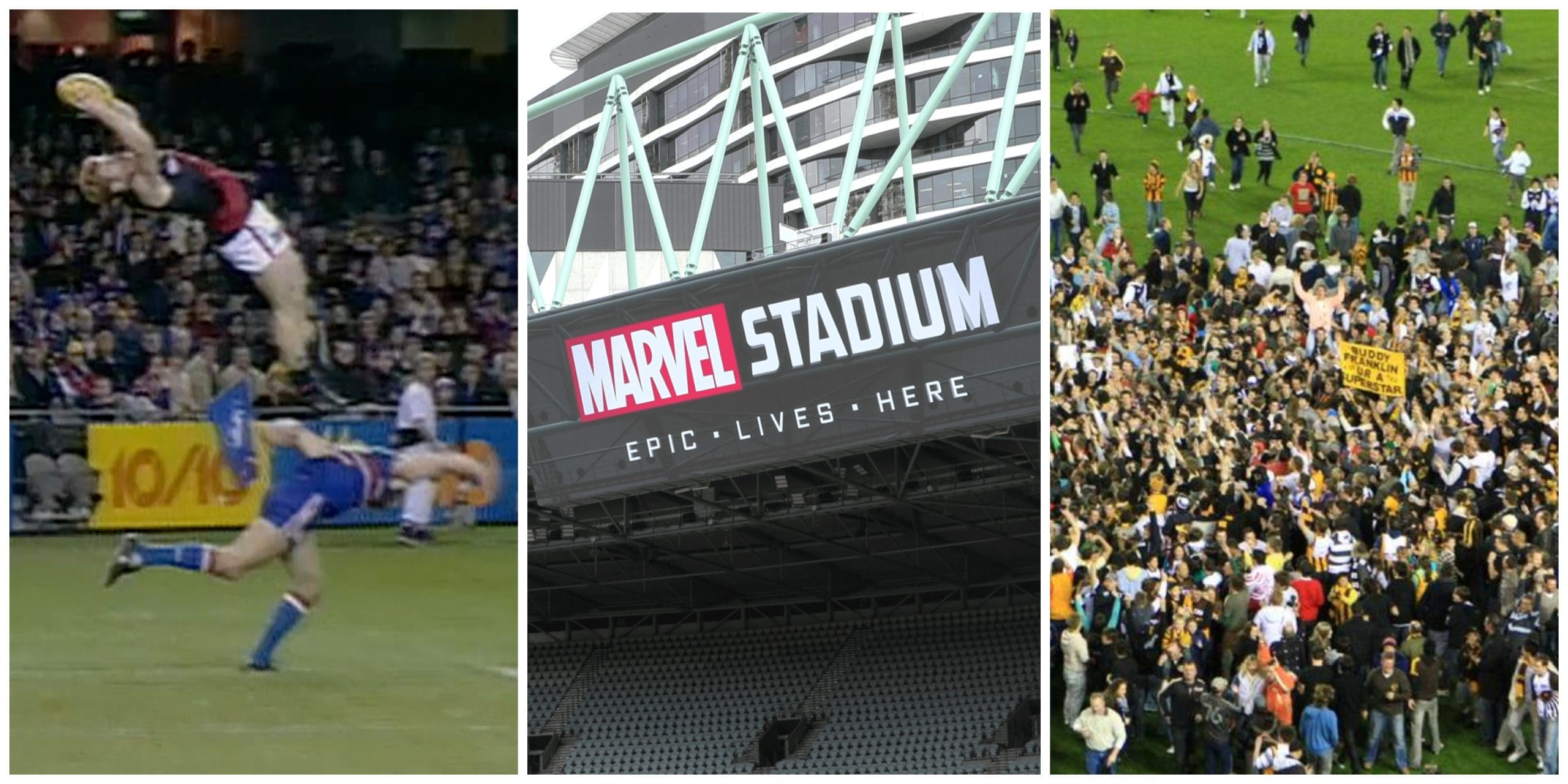 Blowing the roof off The top 25 moments at Marvel Stadium AFL News