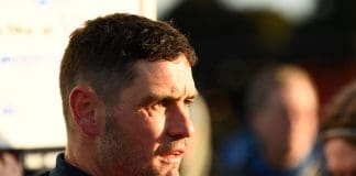 MELBOURNE, AUSTRALIA - AUGUST 27: Demons head coach Taylor Whitford speaks to his players during the 2023 VFL Wildcard Round match between the Casey Demons and the North Melbourne Kangaroos at Casey Fields on August 27, 2023 in Melbourne, Australia. (Photo by Josh Chadwick/AFL Photos via Getty Images)