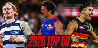 The top 50 AFL players of 2025: 50-41 (Part 1)