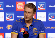 Eagles recruit Finlay Macrae in his first press conference.