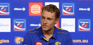 Eagles recruit Finlay Macrae in his first press conference.