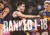 Every AFL team’s midfield ranked 1-18