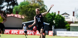 Jaidyn Stephenson in action during Port Adelaide's pre-season training session. Picture: Port Adelaide FC