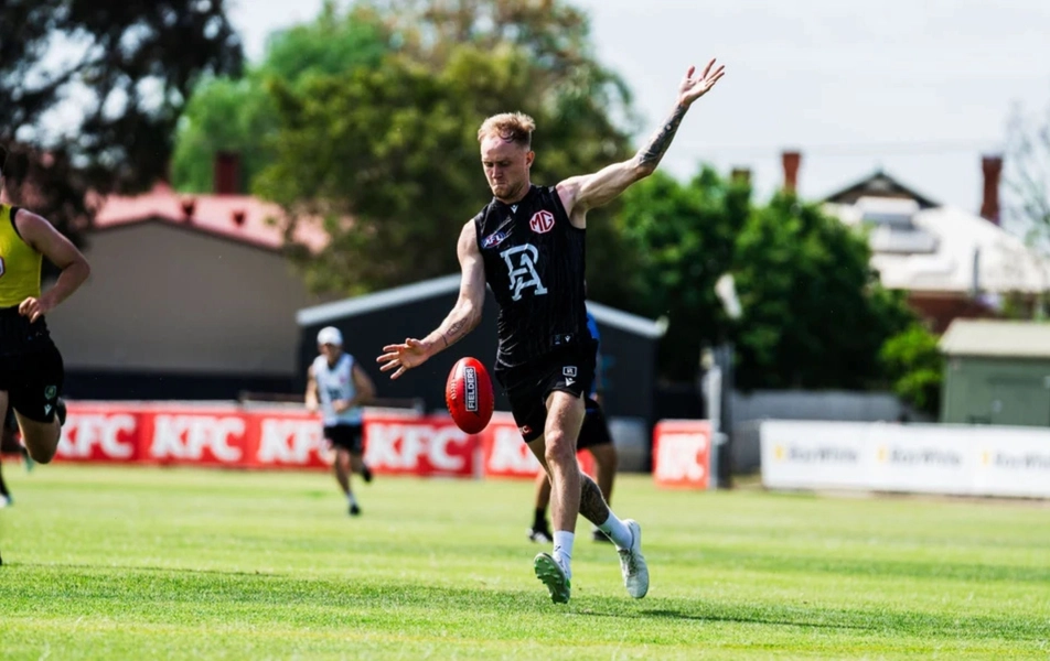 Jaidyn Stephenson in action during Port Adelaide's pre-season training session. Picture: Port Adelaide FC