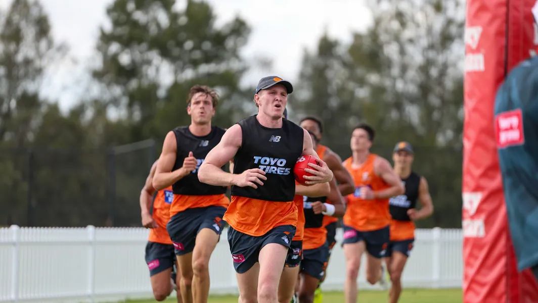 Tom Green at Giants training. Credit: GWS