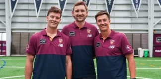 Brisbane co-captain ruled out of Pies clash Harris Andrews, Josh Dunkley and Hugh McCluggage. Credit: Brisbane Lions FC