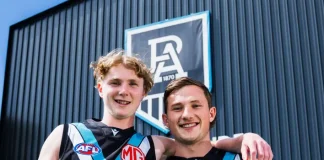 Newest Port Adelaide signing backed to make the most of opportunity Balyn O'Brien and Mitch Zadow found out on Monday morning that their AFL dreams had been realised. Image: Matt Sampson.
