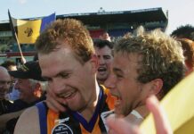 Blue-collar Zebras set free in new era MELBOURNE, AUSTRALIA - SEPTEMBER 18: Daniel Ward #48 for Sandringham celebrates winning the VFL Grand Final between Werribee and Sandringham at Optus Oval September 18, 2005 in Melbourne, Australia. (Photo by Sean Garnsworthy/Getty Images)
