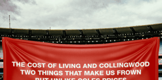 AFL Banner Man predicts Pies will go “down down” Banner Man predicts Pies will go “down down”