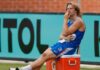 MELBOURNE, AUSTRALIA - JANUARY 16: Cody Weightman looks on during the Western Bulldogs training session at Whitten Oval on January 16, 2026 in Melbourne, Australia. (Photo by Michael Willson/AFL Photos via Getty Images)