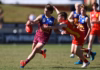 AFL Draft: Hawthorn son-of-a-gun, West Coast-tied trio impress Cooper Hodge in action during the Marsh AFL National Championships U16 match between Brisbane Academy and Gold Coast Academy at Brighton Homes Arena on June 30, 2024. Picture: AFL Photos