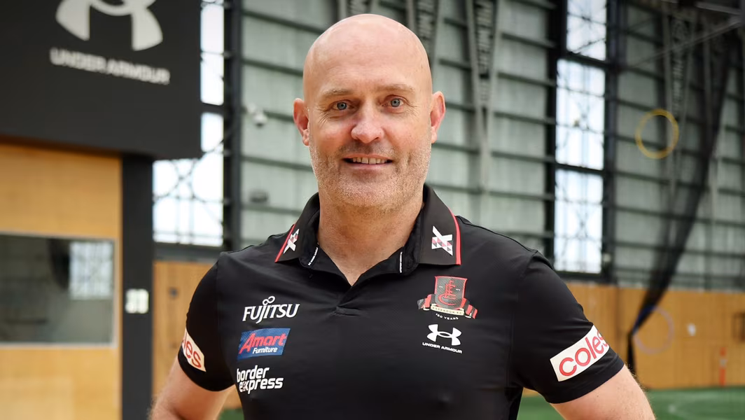 Essendon's general manager of performance Daniel McPherson poses for a photo. Picture: @essendonfc Twitter