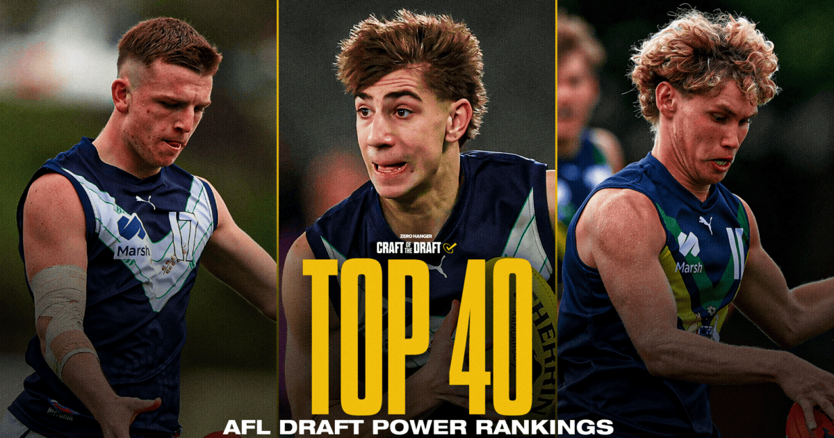 AFL Draft Power Rankings Expand to 40 Players