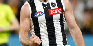 Collingwood signs Irish rookie MELBOURNE, AUSTRALIA - AUGUST 15: Angus Anderson of the Magpies celebrates a goal during the 2026 AFL Round 23 match between the Hawthorn Hawks and the Collingwood Magpies at the Melbourne Cricket Ground on August 15, 2026 in Melbourne, Australia. (Photo by Michael Willson/AFL Photos via Getty Images)