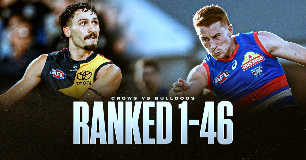 AFL Finals Player Rankings: Adelaide Crows and Western Bulldogs Performance Analysis